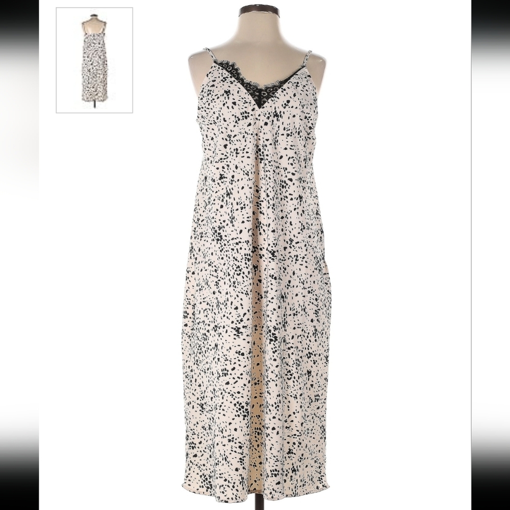 NWT Small A New Day Spotted Slip Midi Dress